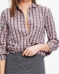 Madewell plaid flannel button up shirt XS